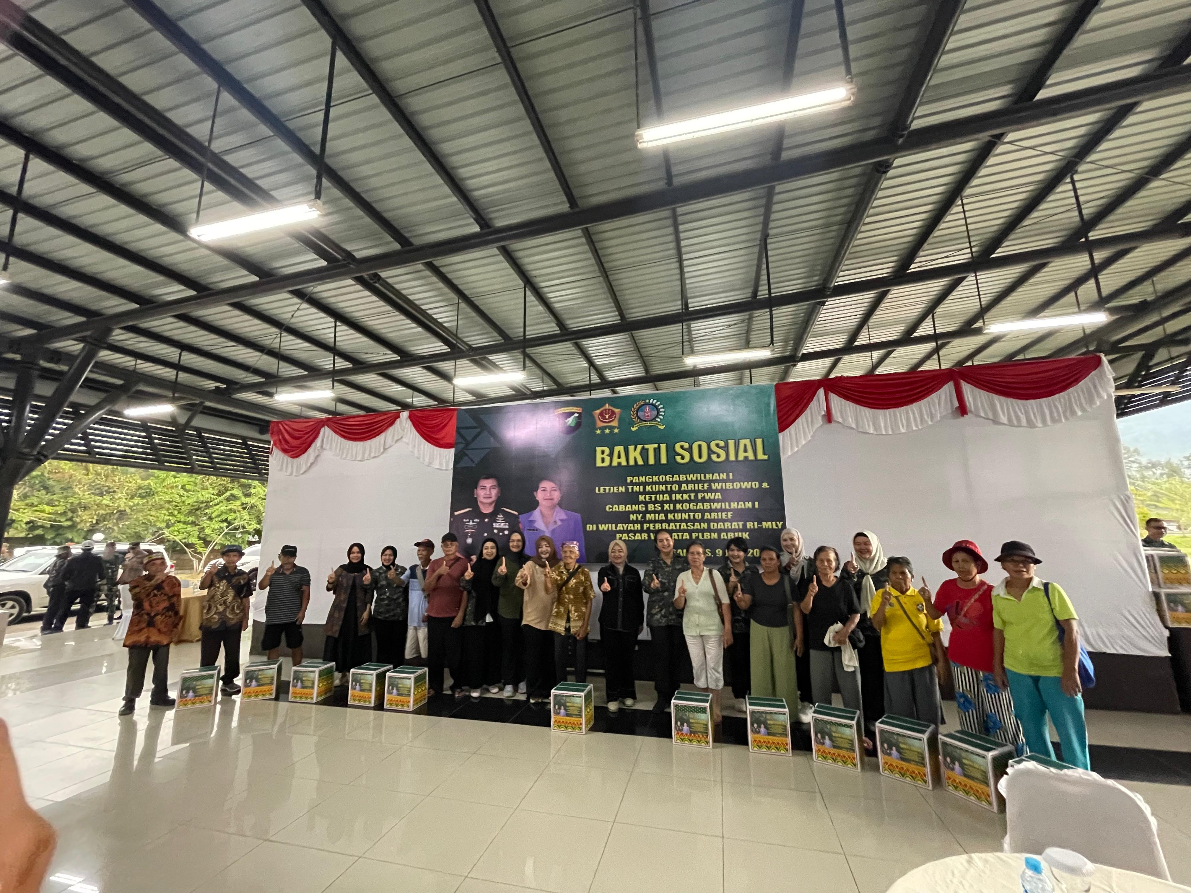 PLBN Aruk Fasilitasi Bakti Sosial TNI bagi Masyarakat Perbatasan RI–Malaysia