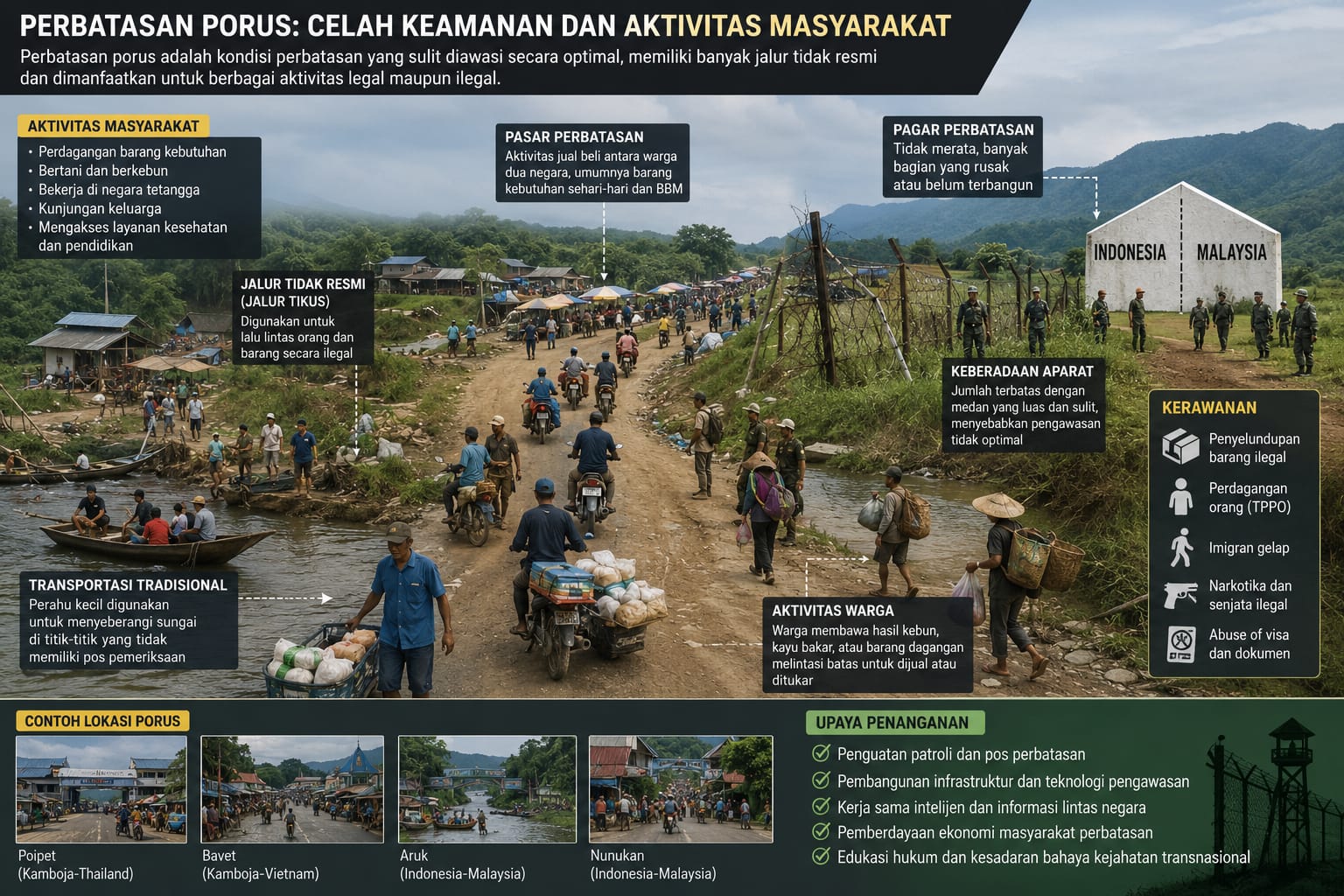 Perbatasan PORUS, Imigran Gelap, TPPO, dan Perdagangan Organ: Ancaman Senyap Kejahatan Transnasional dari Kamboja
