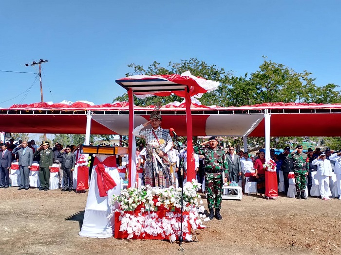 Jadi Irup Upacara Peringatan HUT RI ke-79 di PLBN Napan, Mayjen TNI Rudy Syamsir: Perbatasan adalah Benteng Pertahanan RI