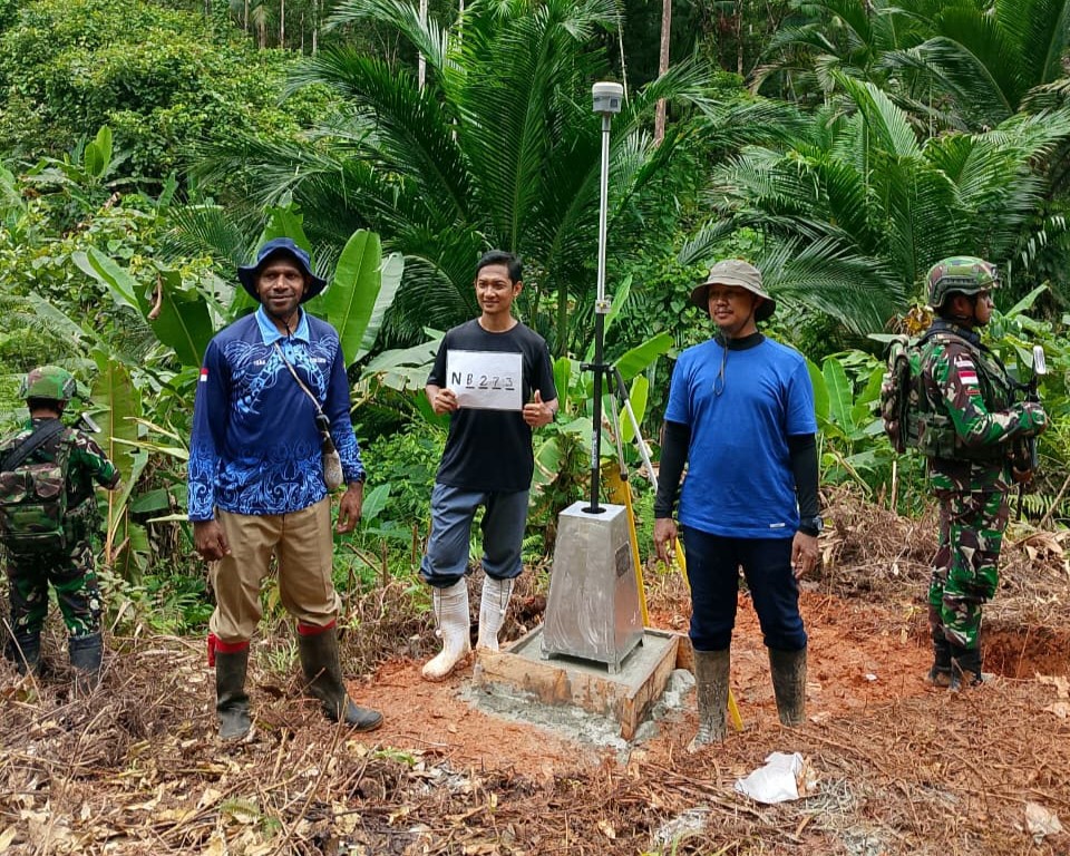 PLBN Yetetkun Dukung Survei BIG, 20 Pilar Batas RI-PNG Terpasang di Papua Selatan