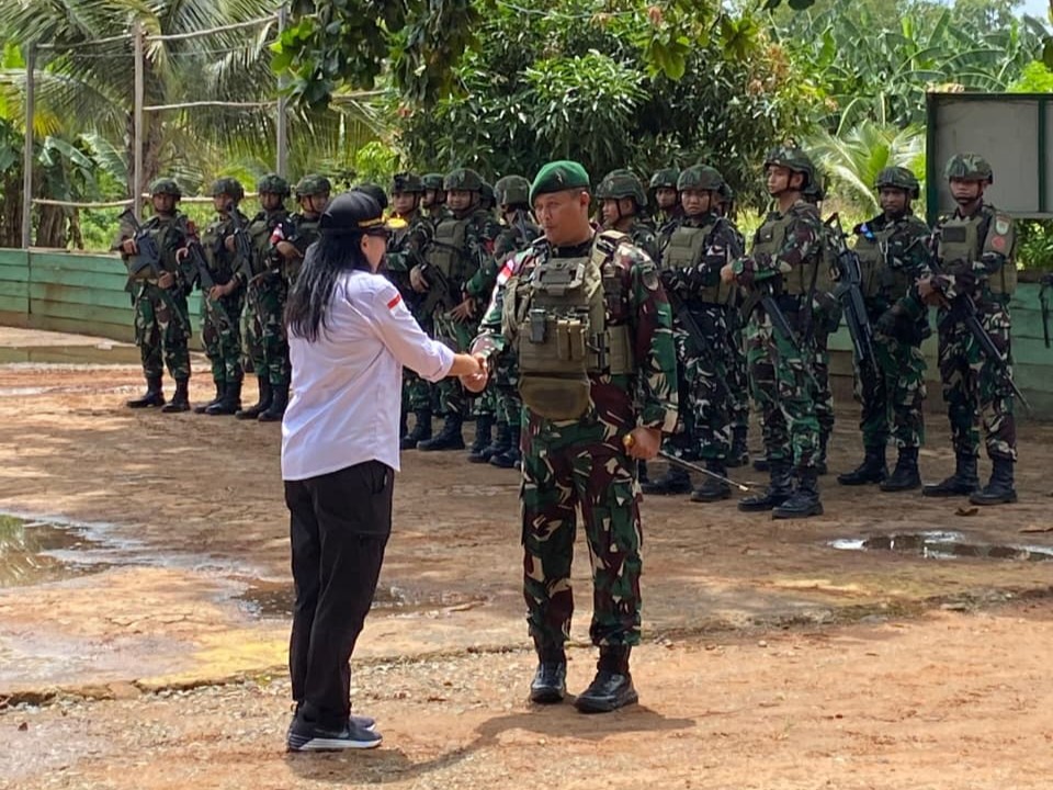 PLBN Sota Apresiasi Satgas RI-PNG Yonif 312 Kala Hitam, Sambut Satgas Baru Yonif 143/Tri Wira Eka Jaya