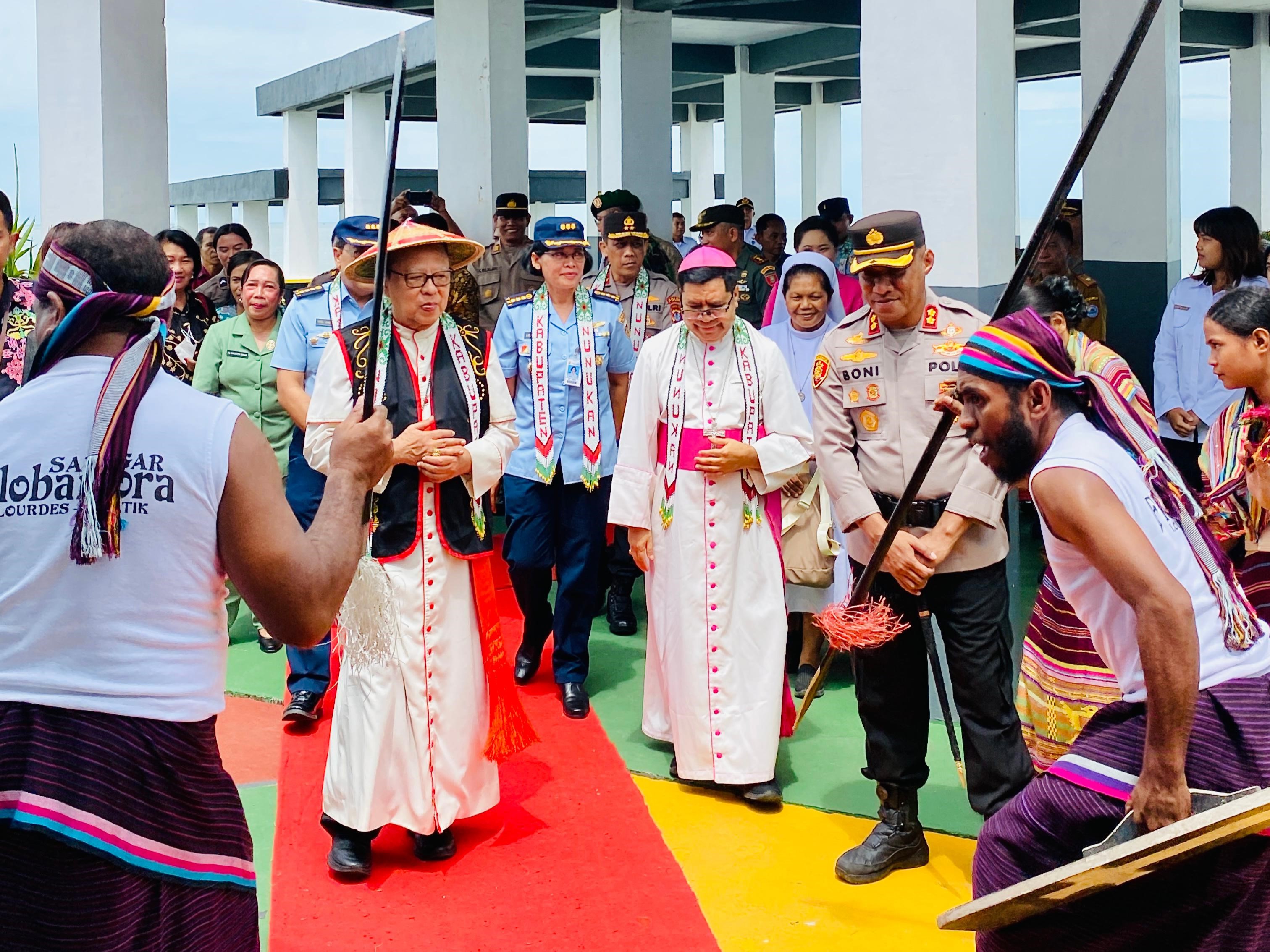 PLBN Sei Nyamuk Sambut Kardinal Ignatius Suharyo, Bawa Pesan Toleransi dan Semangat Pelayanan di Perbatasan Negara