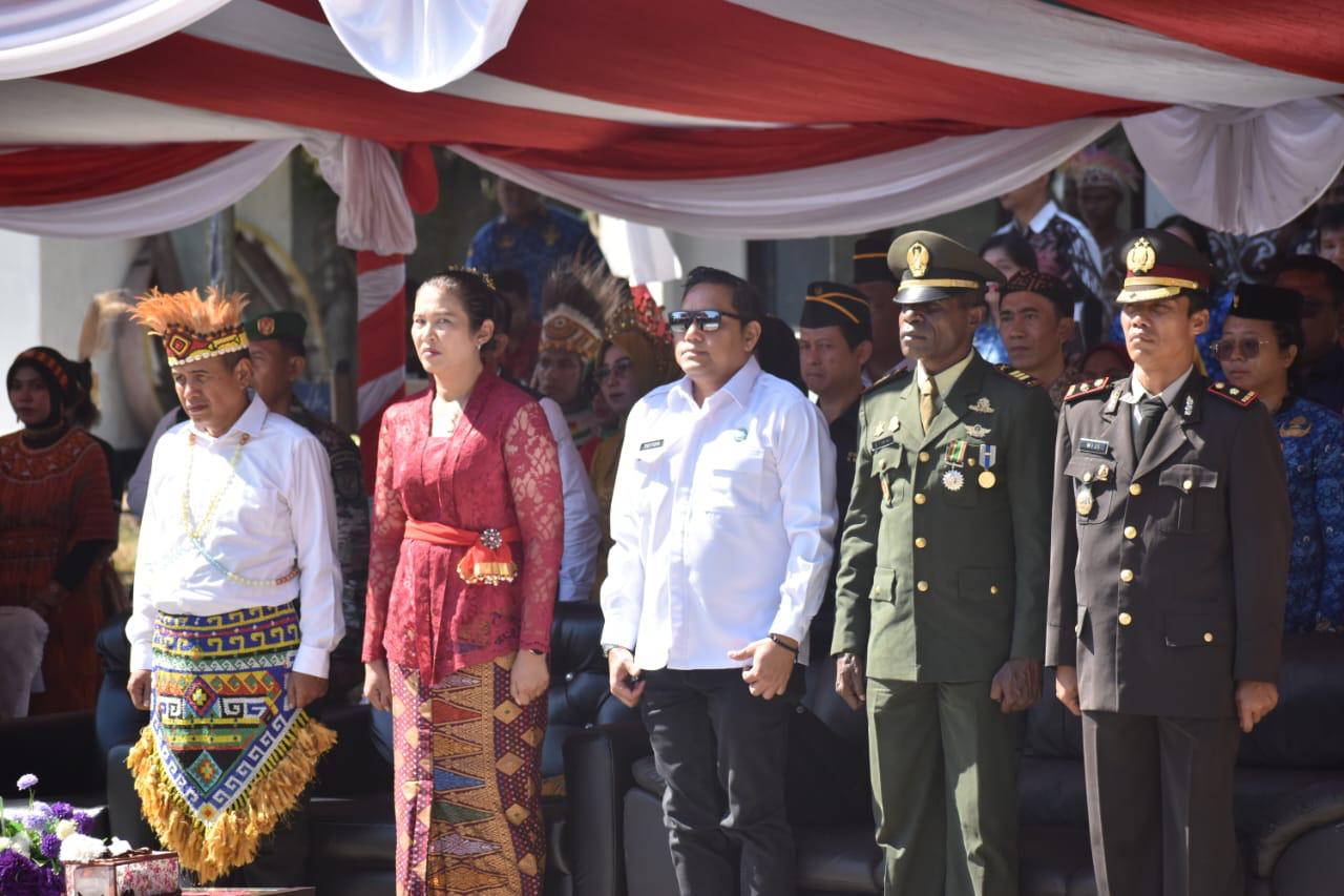 PLBN Skouw Gelar Upacara HUT ke-80 RI, BNPP Ajak Warga Perbatasan Jaga Kedaulatan