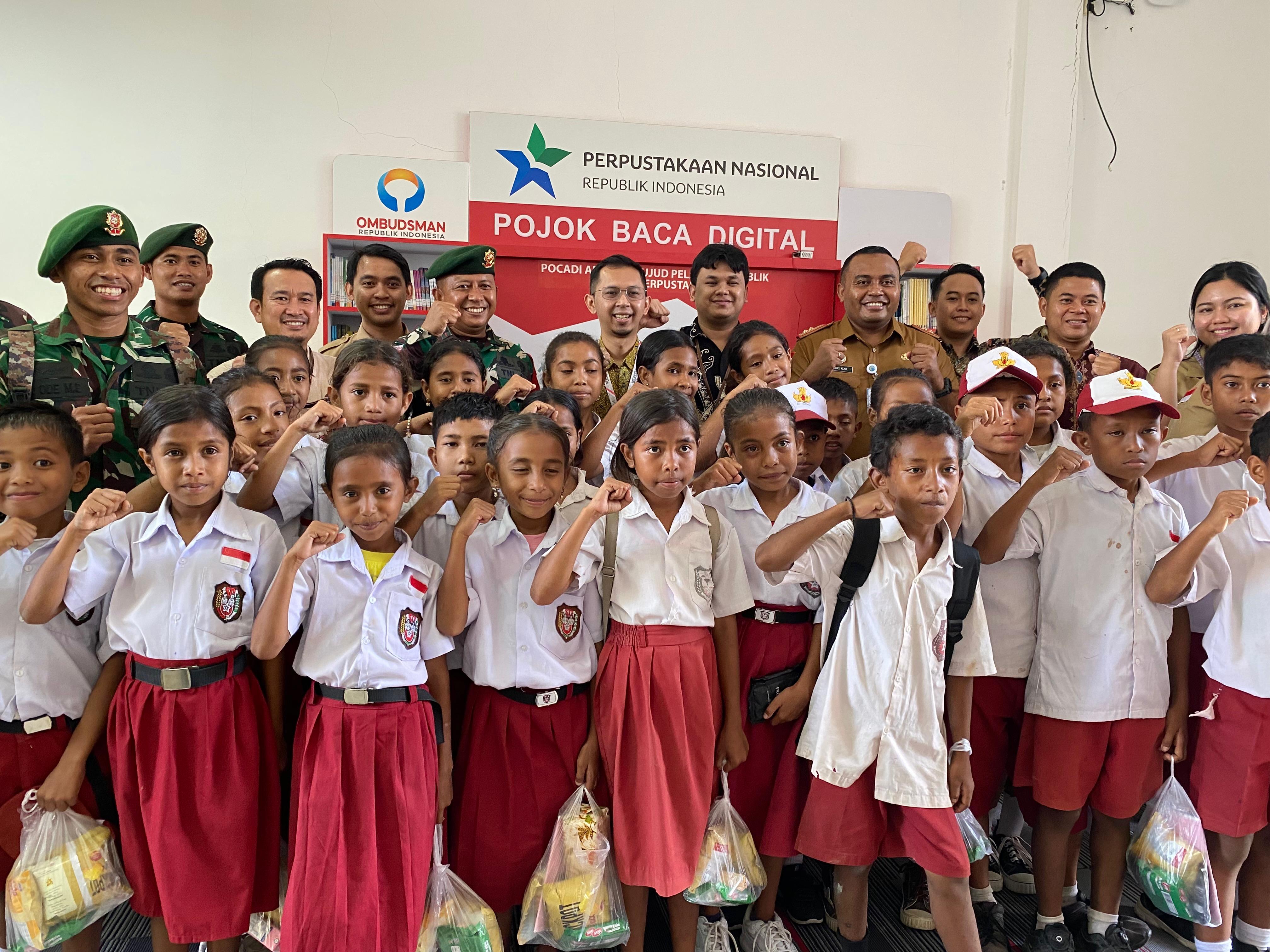 PLBN Motamasin Hidupkan Semangat Belajar Anak Perbatasan Melalui Pojok Baca Digital