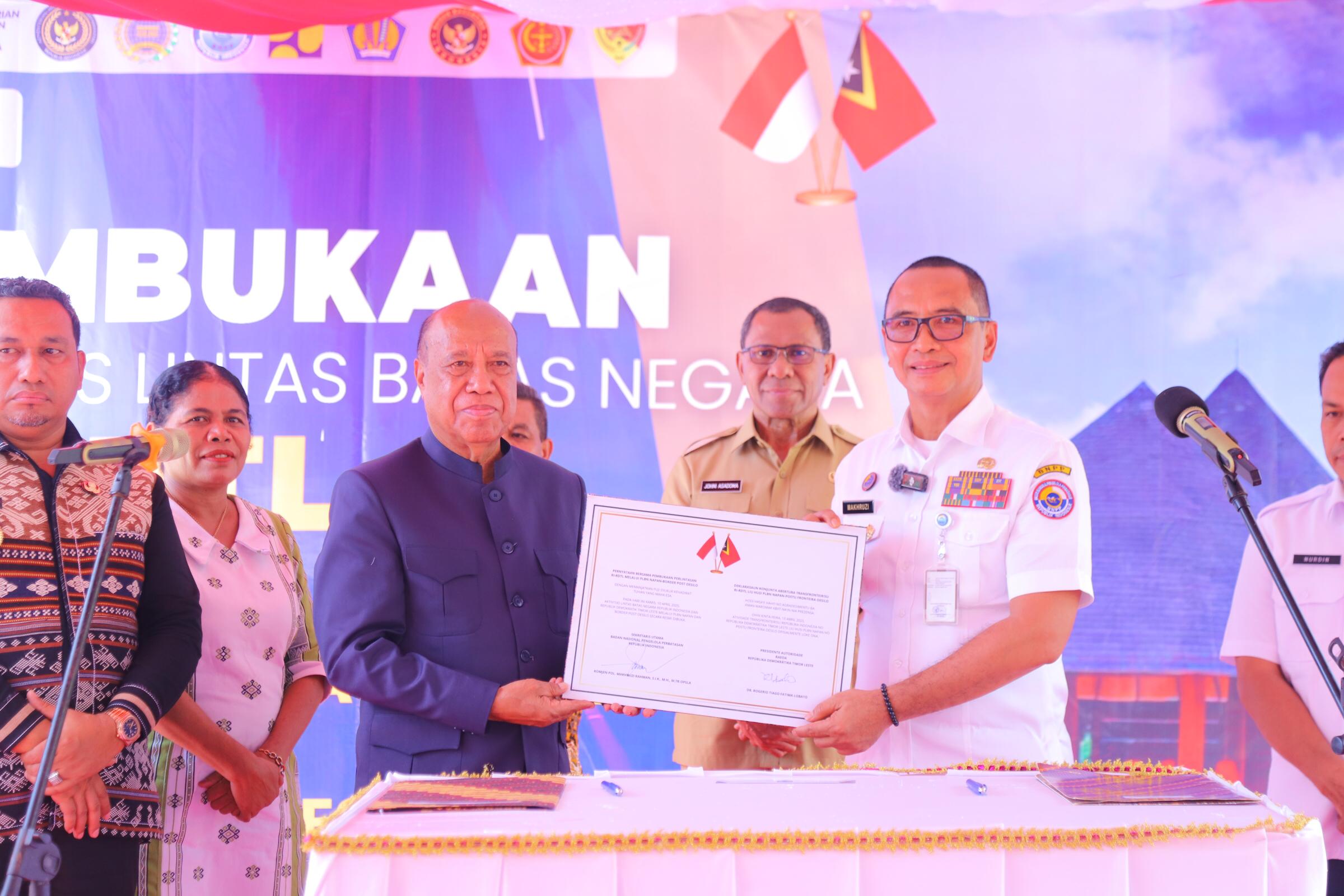 Resmikan Jalur Perlintasan RI-RDTL, Sekretaris BNPP RI: Napan Harus Jadi Daerah yang Tumbuh