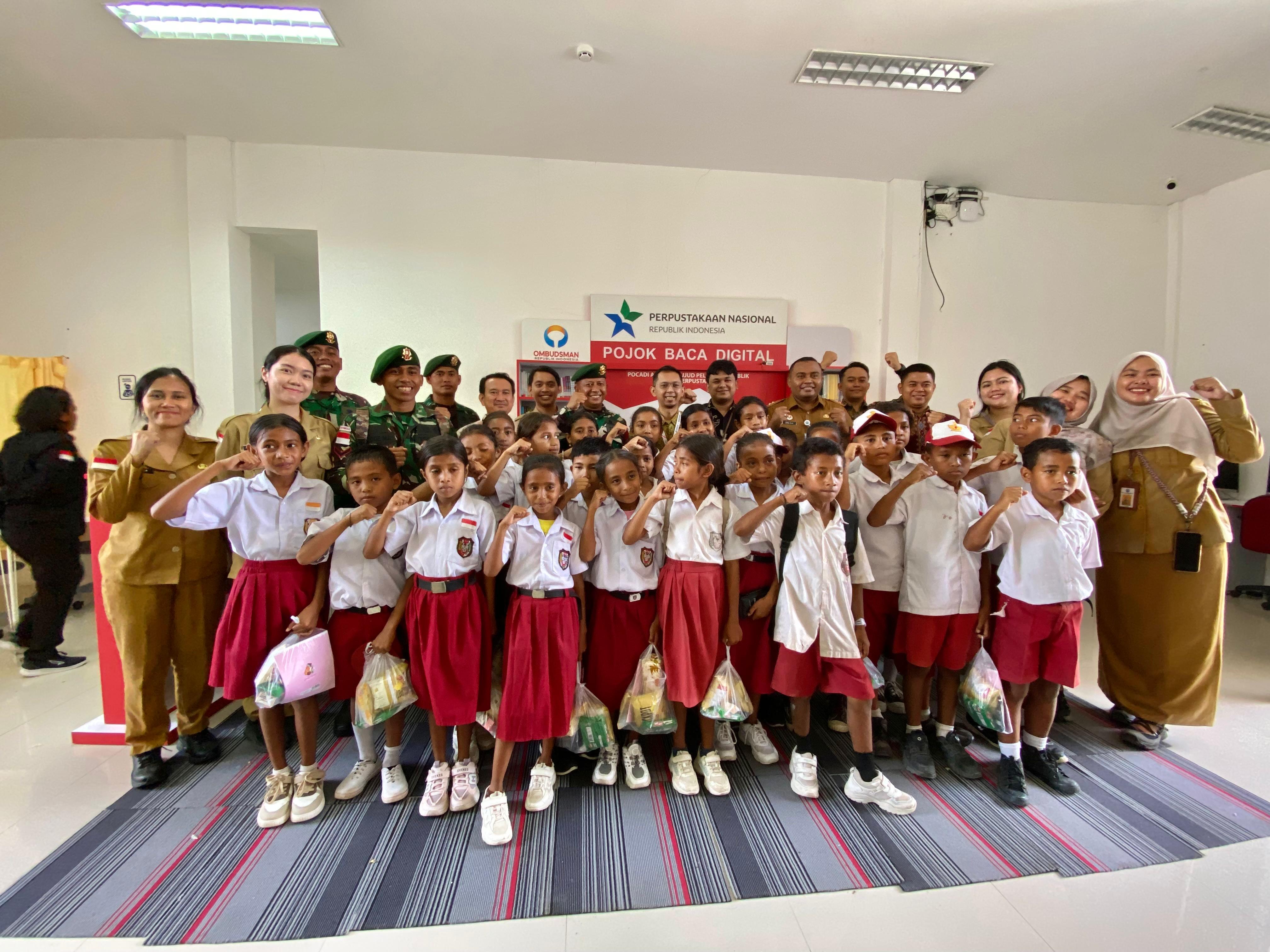 PLBN Motamasin Hidupkan Semangat Belajar Anak Perbatasan Melalui Pojok Baca Digital