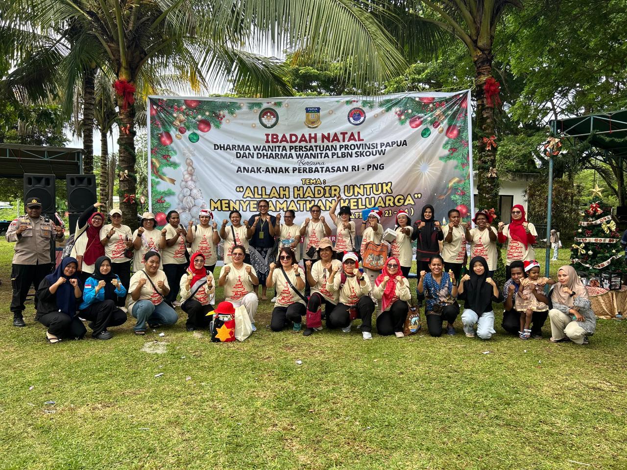 Ibadah Natal Bersama Anak-Anak Perbatasan, Kolaborasi BNPP RI melalui PLBN Skouw dan DWP Provinsi Papua