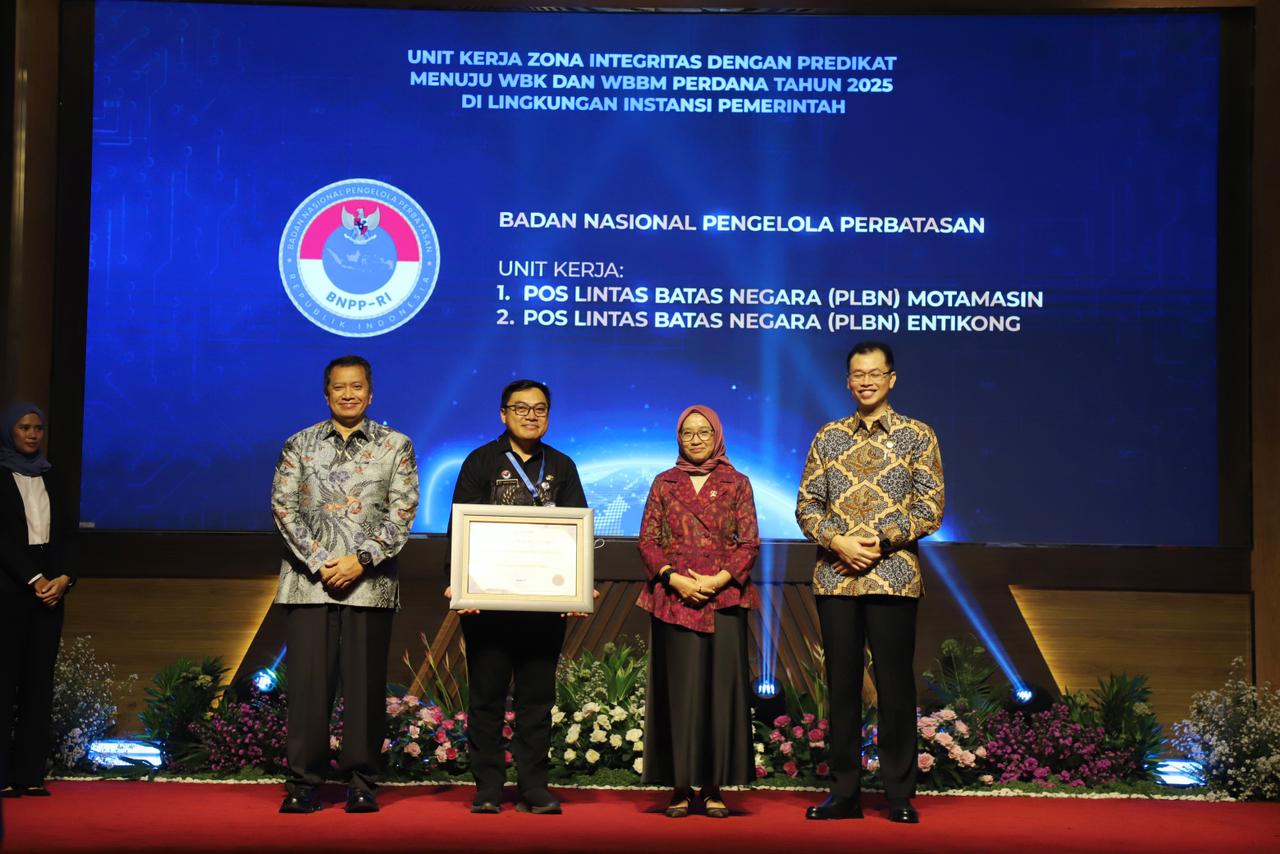 BNPP RI Ukir Prestasi Nasional, PLBN Motamasin dan Entikong Raih Penghargaan Zona Integritas WBK-WBBM 2025