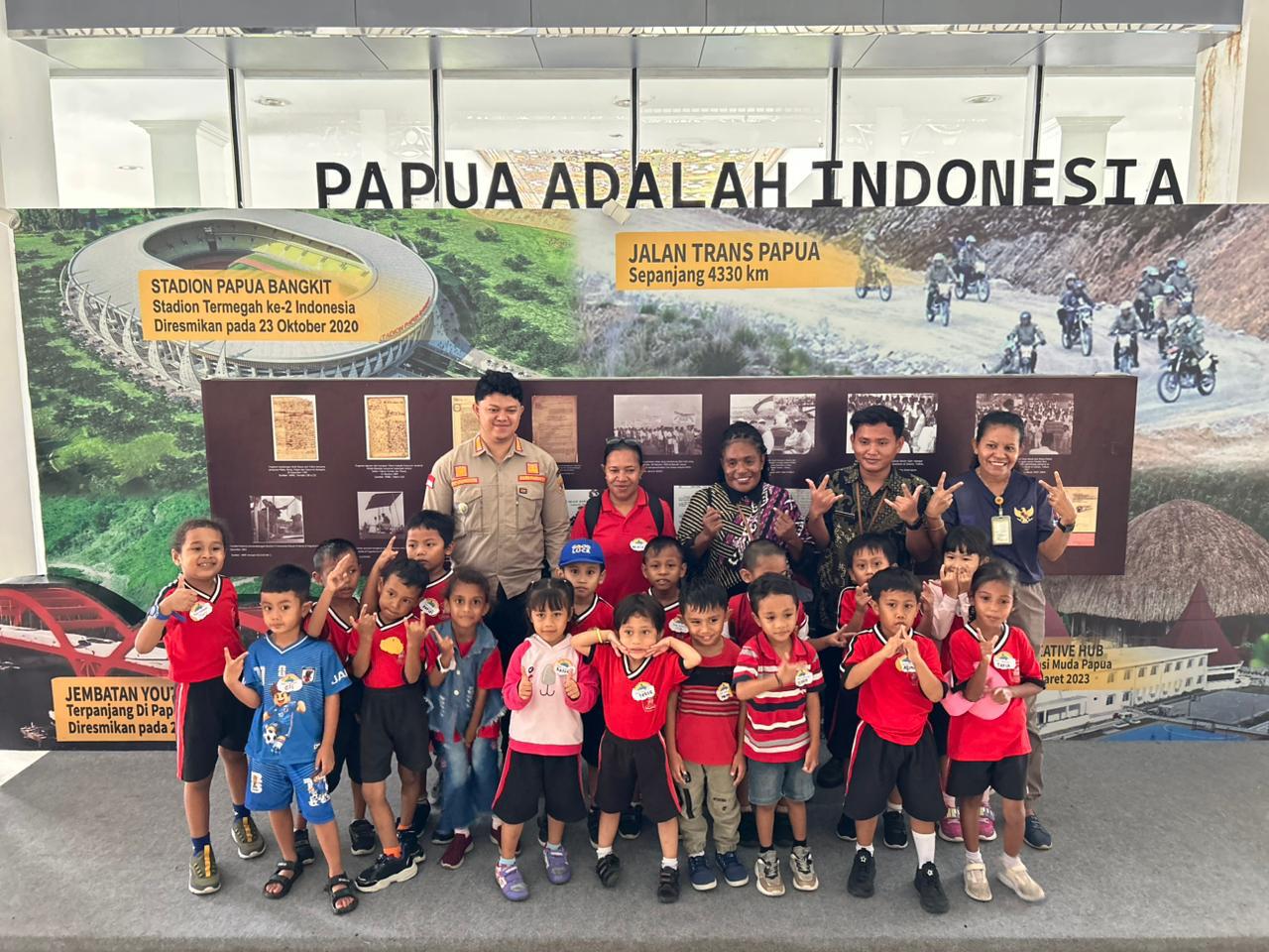 PLBN Skouw Tanamkan Edukasi Kebangsaan Sejak Dini Lewat Kunjungan Murid PAUD Marampa’ Youtefa