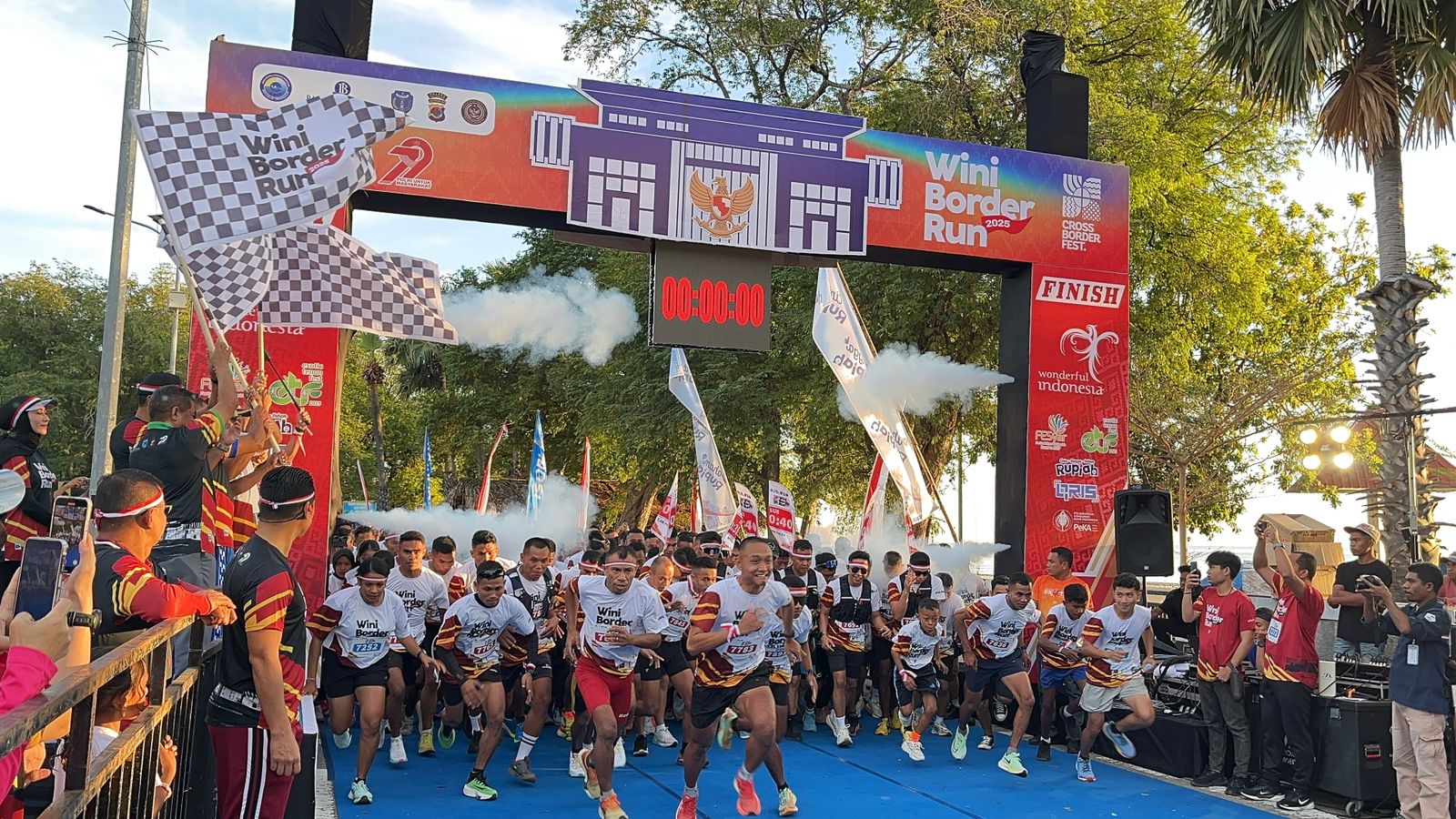 870 Pelari Lintasi RI - Timor Leste di Wini Border Run 2025, Siapa yang Tercepat?