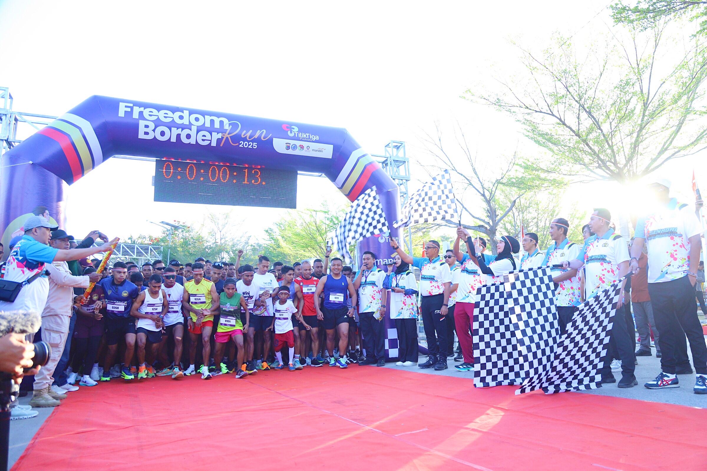 BNPP RI Gelar Freedom Border Run 2025, Satukan Semangat Kebangsaan di Perbatasan Motaain