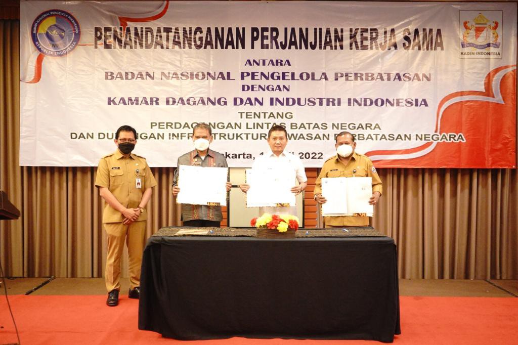 BNPP dan KADIN Tandatangani PKS, Satukan Komitmen Bangun Ekonomi Perbatasan