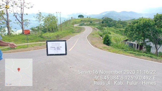 Penanganan Ruas Jalan Fulur-Nualain-Henes di Kawasan Perbatasan Negara Motaain Selesai Dilaksanakan