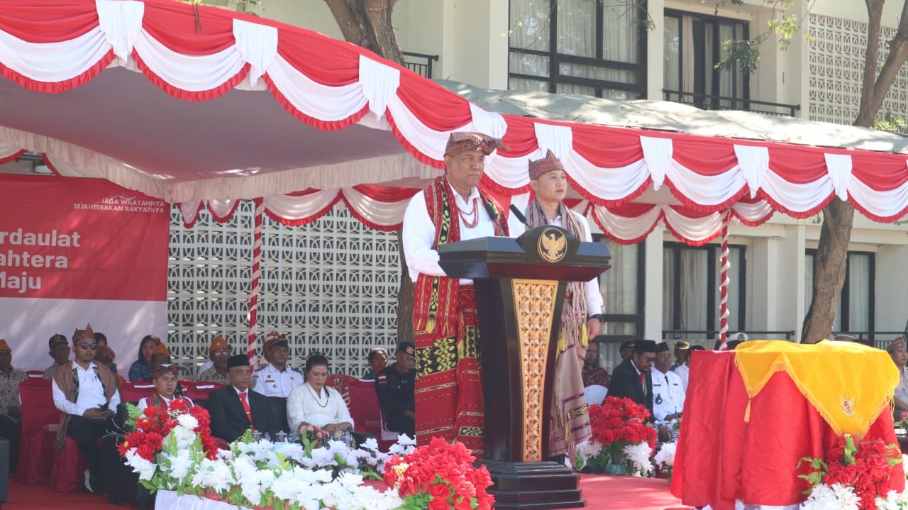 Upacara HUT ke-80 RI di PLBN Motaain Penuh Khidmat, Rektor IPDN Tekankan Persatuan dan Kemajuan Perbatasan