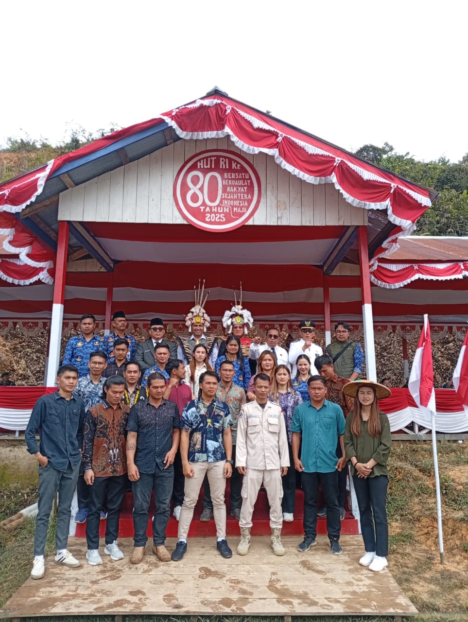 Upacara HUT ke-80 RI di PLBN Long Nawang Penuh Khidmat, Wujud Cinta Tanah Air di Perbatasan