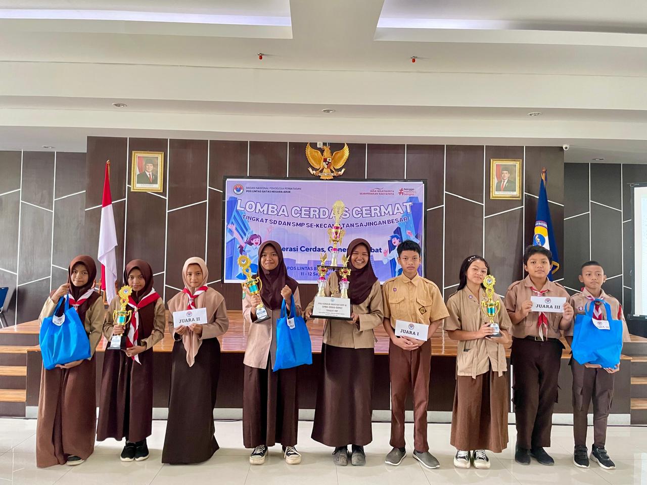 PLBN Aruk Gelar Lomba Cerdas Cermat SMP di Perbatasan, Semarakkan HUT ke-15 BNPP RI