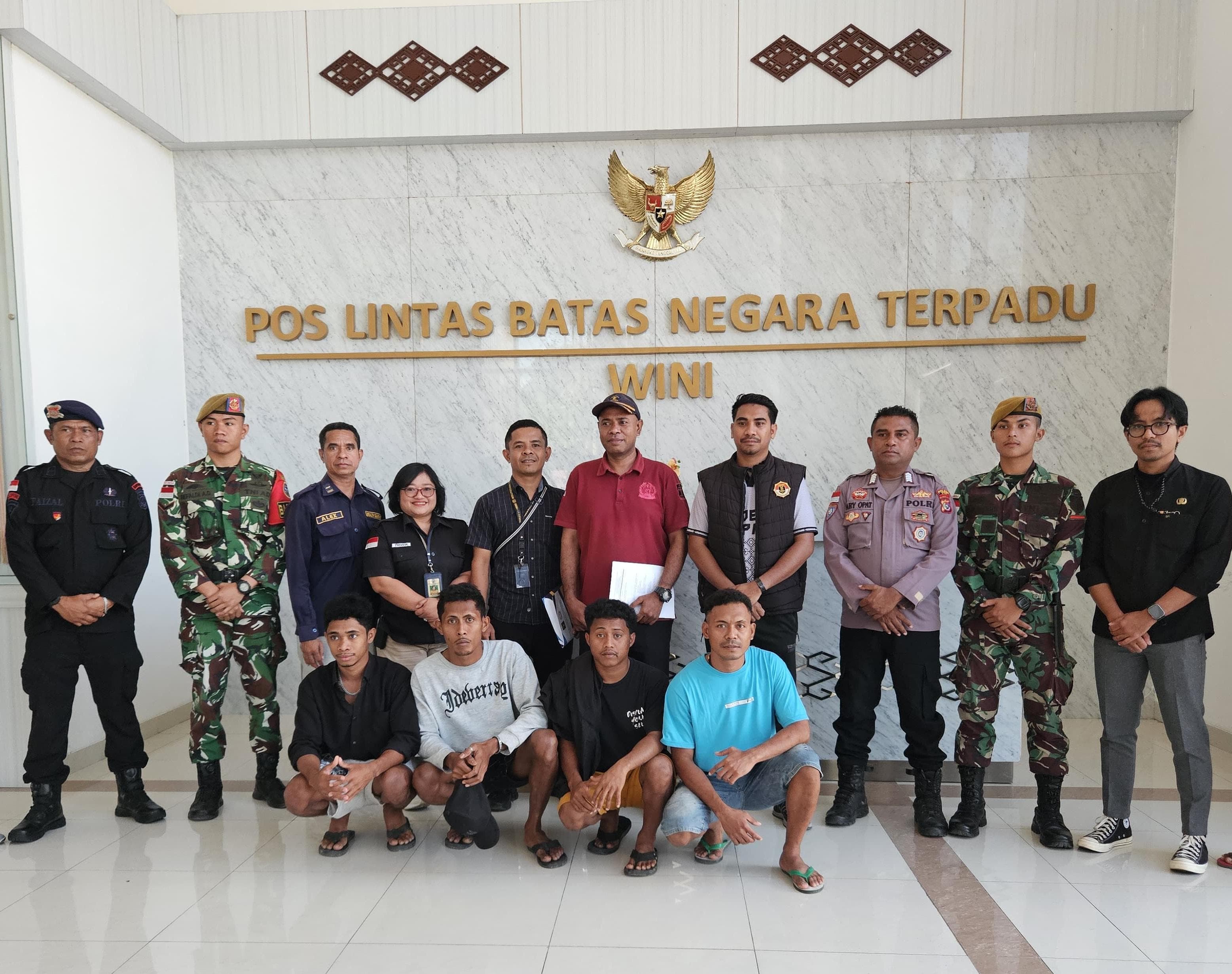 PLBN Wini Deportasi 4 WN Timor Leste yang Langgar Keimigrasian