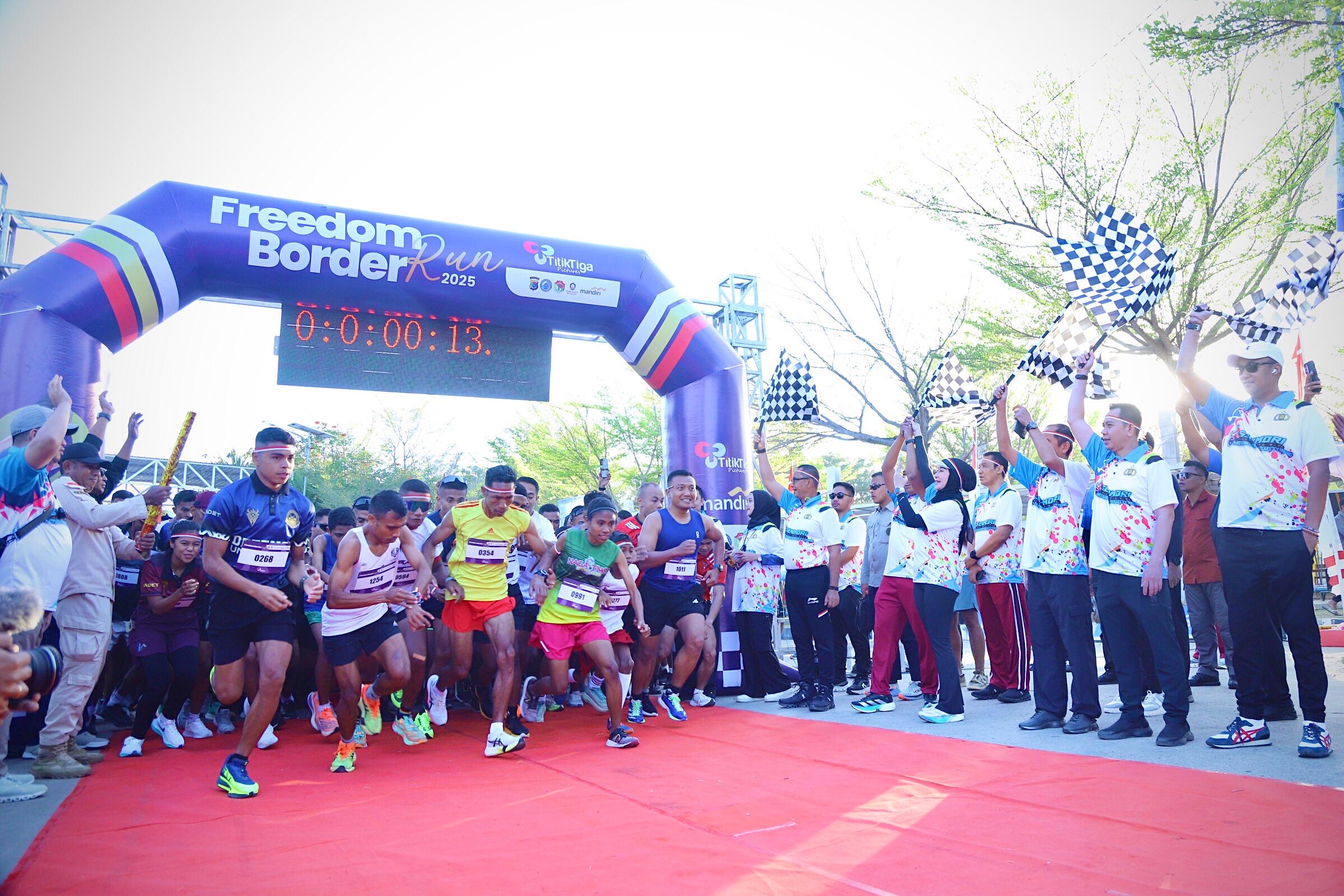BNPP RI Gelar Freedom Border Run 2025, Satukan Semangat Kebangsaan di Perbatasan Motaain