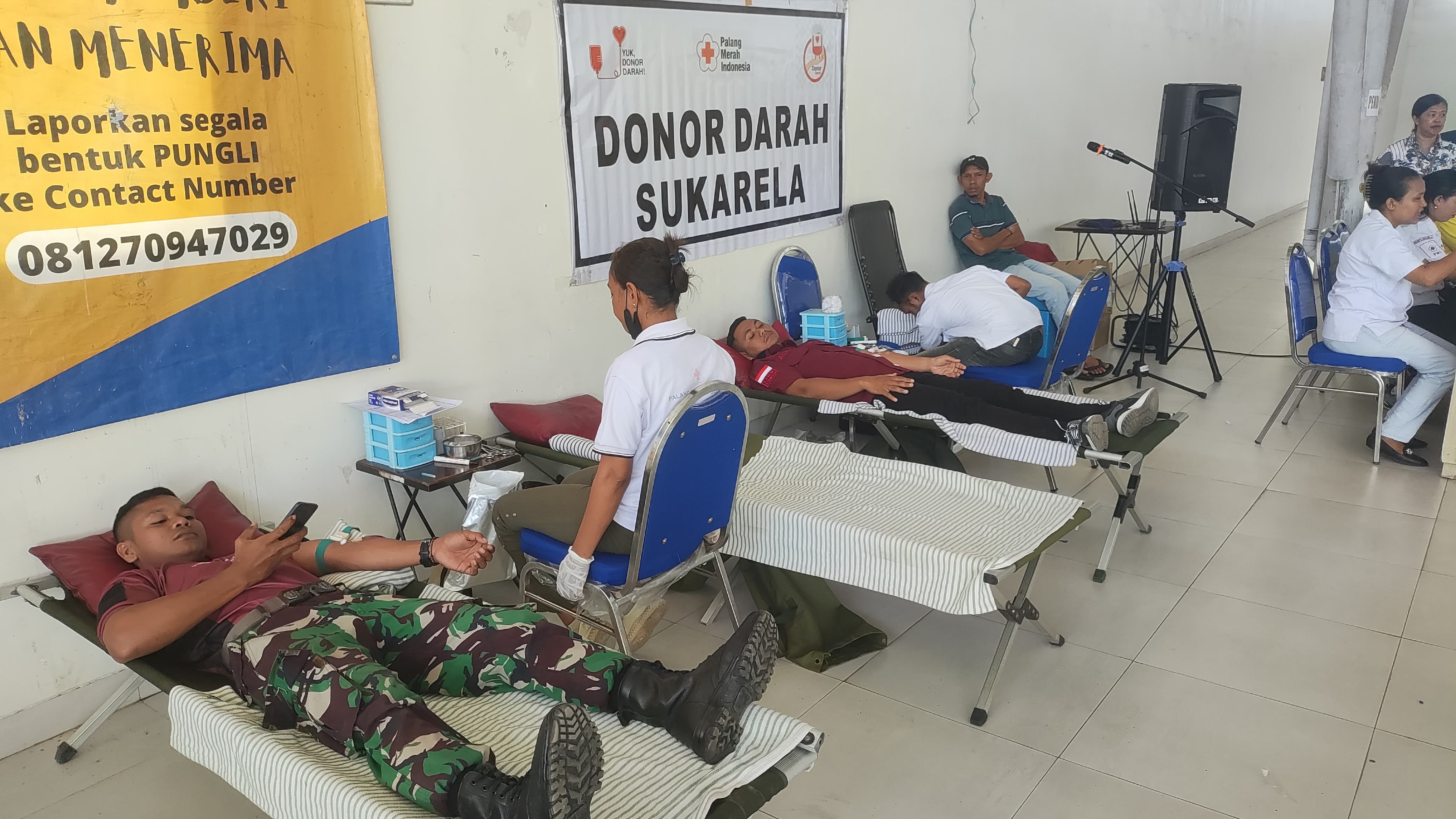 Peduli Sesama, PLBN Motaain dan PMI Belu Gelar Aksi Donor Darah di Perbatasan