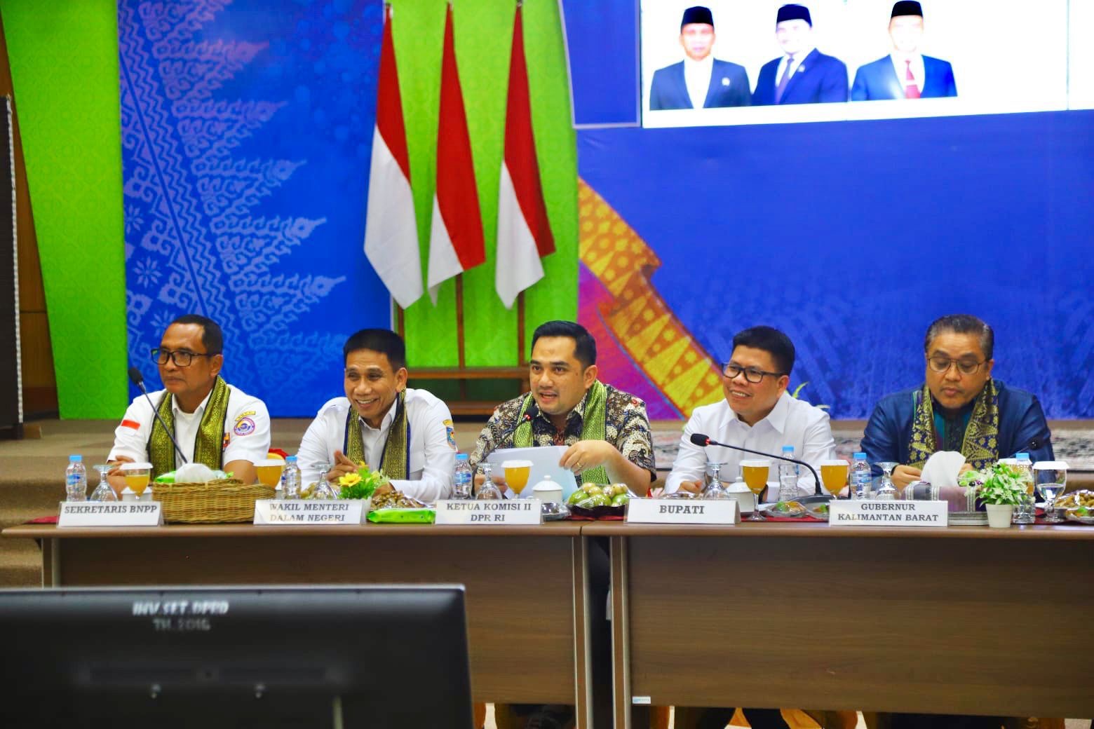 BNPP RI Bersama Komisi II DPR RI Bahas Akselerasi Pembangunan Perbatasan di Sambas