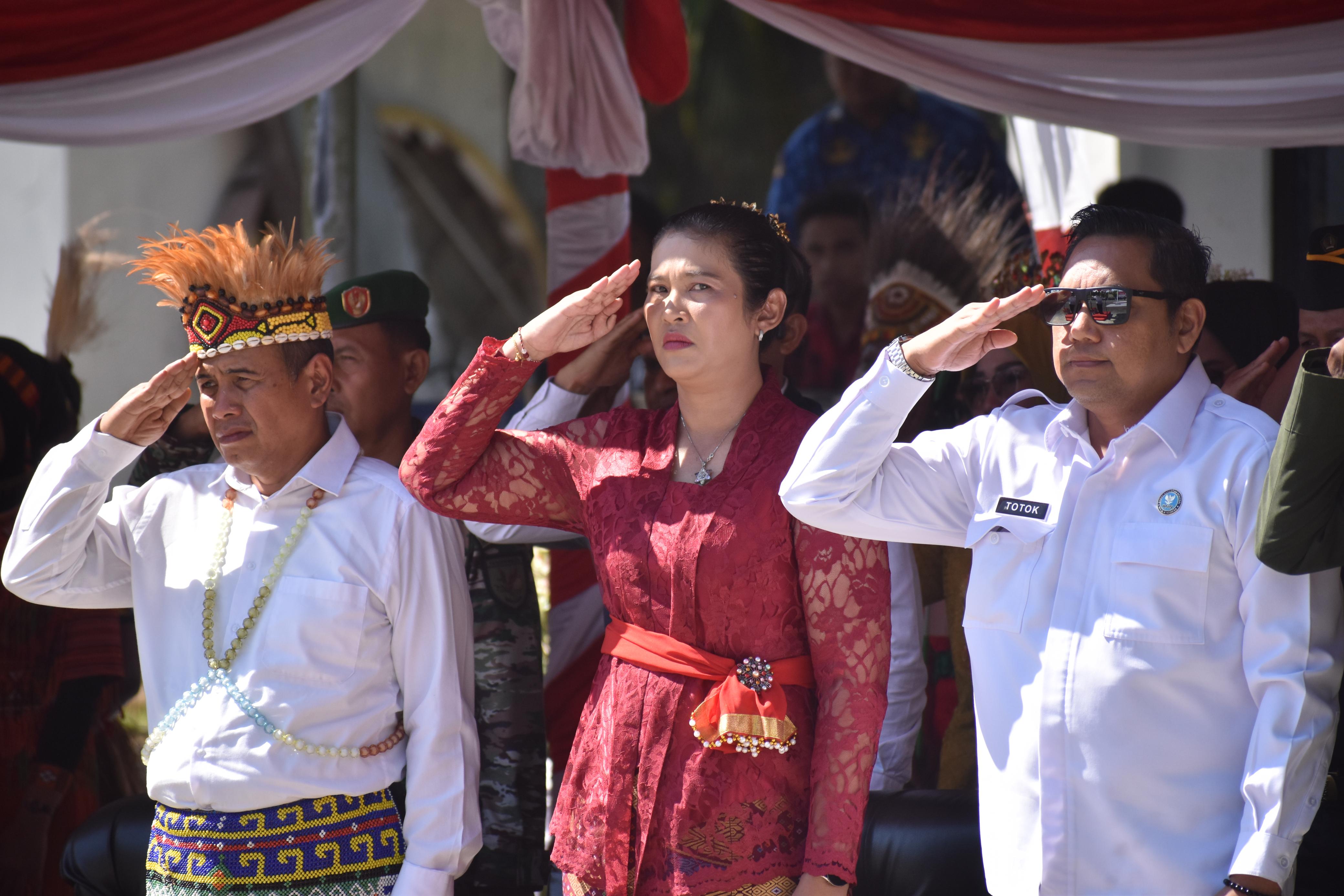 PLBN Skouw Gelar Upacara HUT ke-80 RI, BNPP Ajak Warga Perbatasan Jaga Kedaulatan