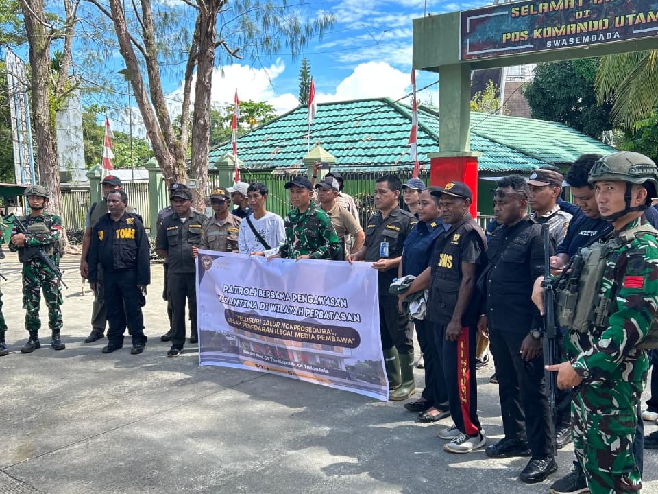Cegah Peredaran Ilegal, PLBN Skouw Gelar Patroli Pengawasan Karantina di Perbatasan RI–PNG